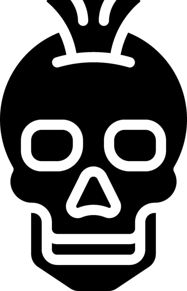 A skull with a crown on its head vector