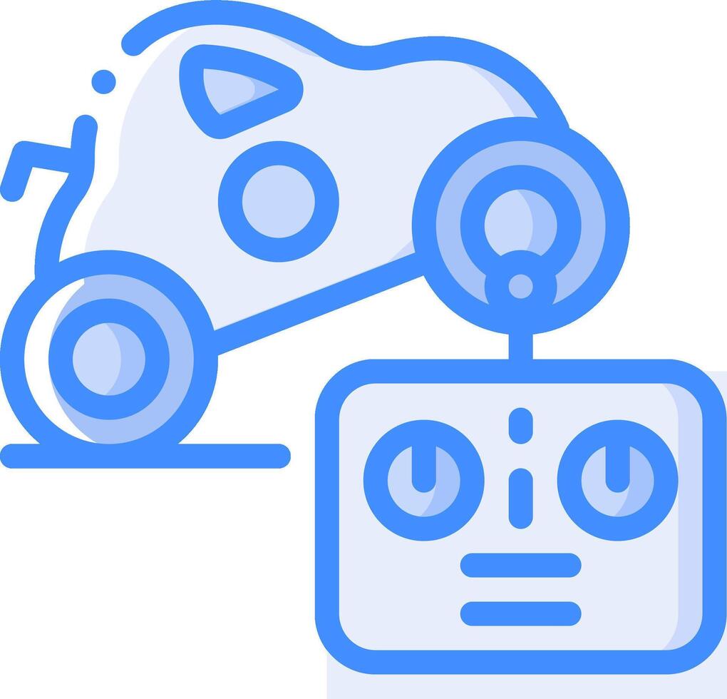A car and a remote control car icon vector
