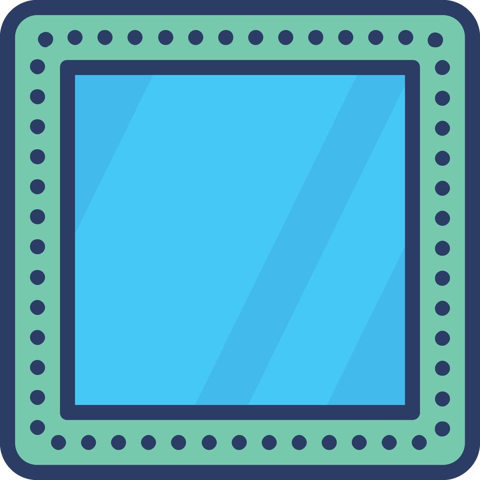 A square frame with a blue background vector
