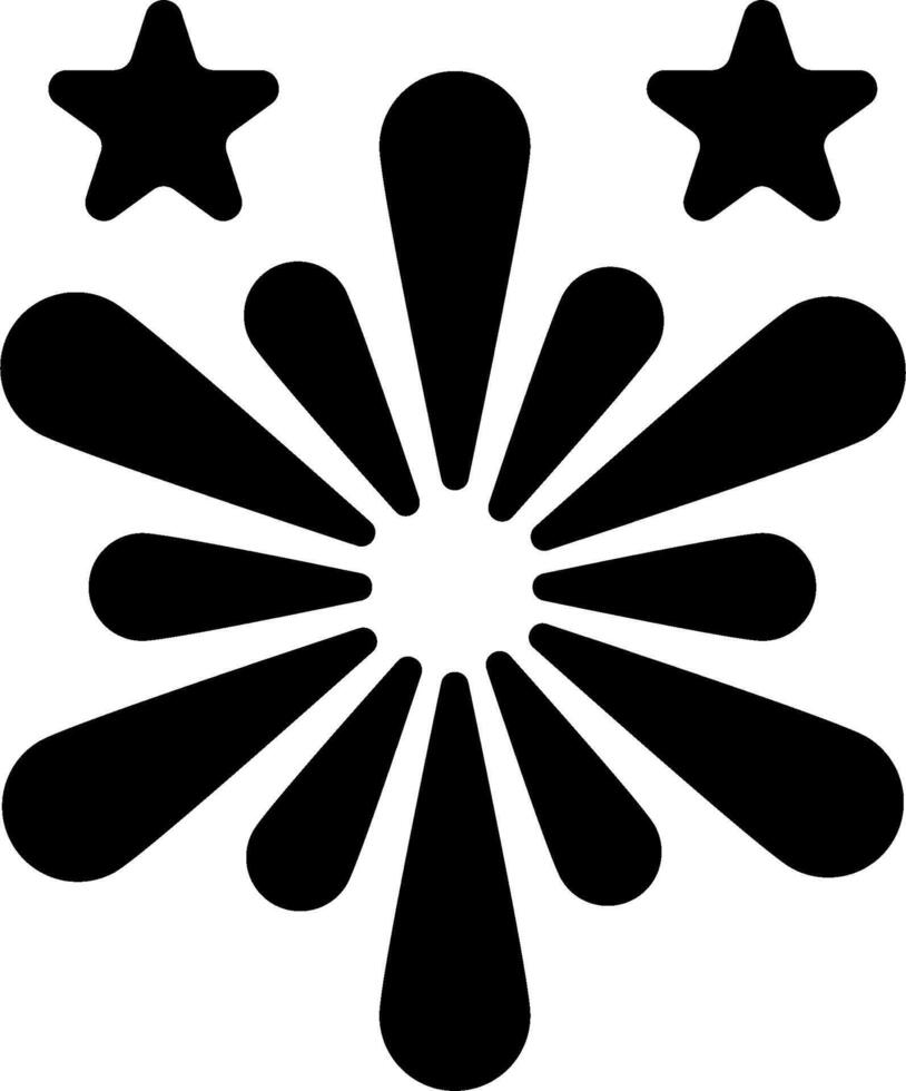 A black and white sunburst with stars vector