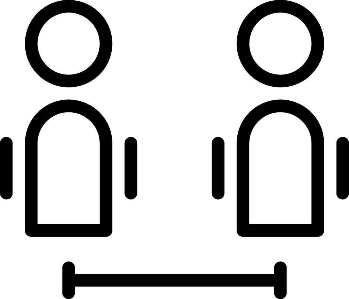 Two people are sitting in a chair with a bar vector