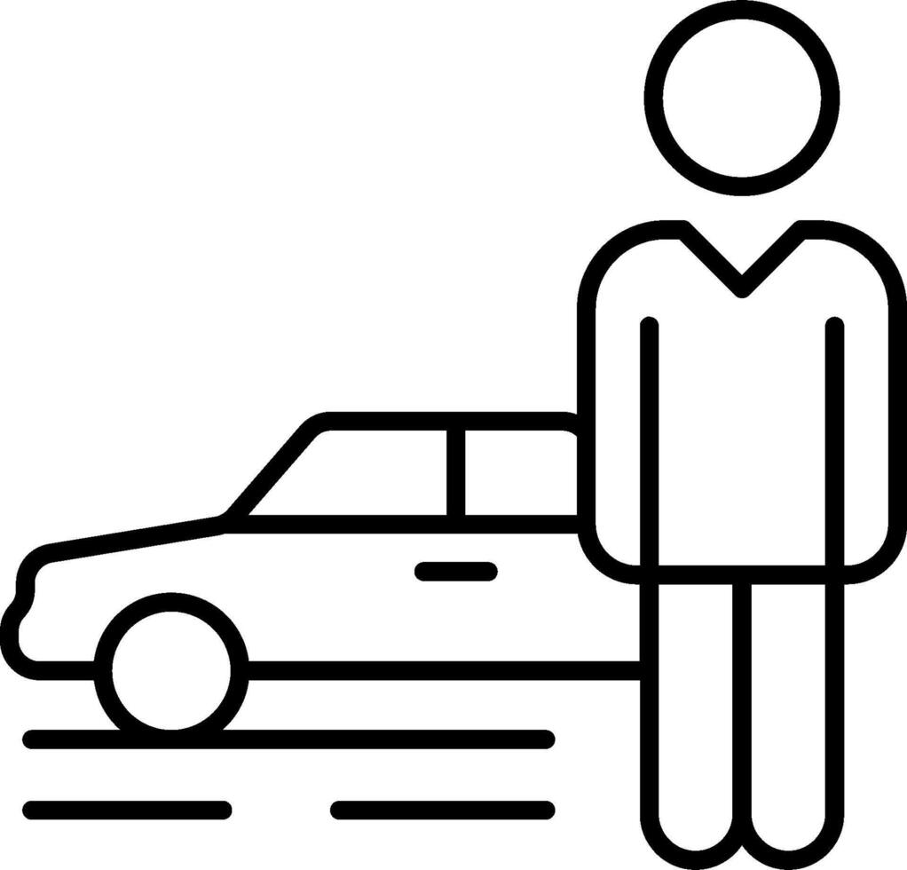 A man standing next to a car and a man standing next to a car vector