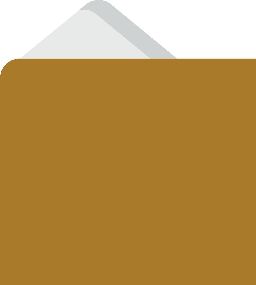 A brown folder with a white envelope inside vector