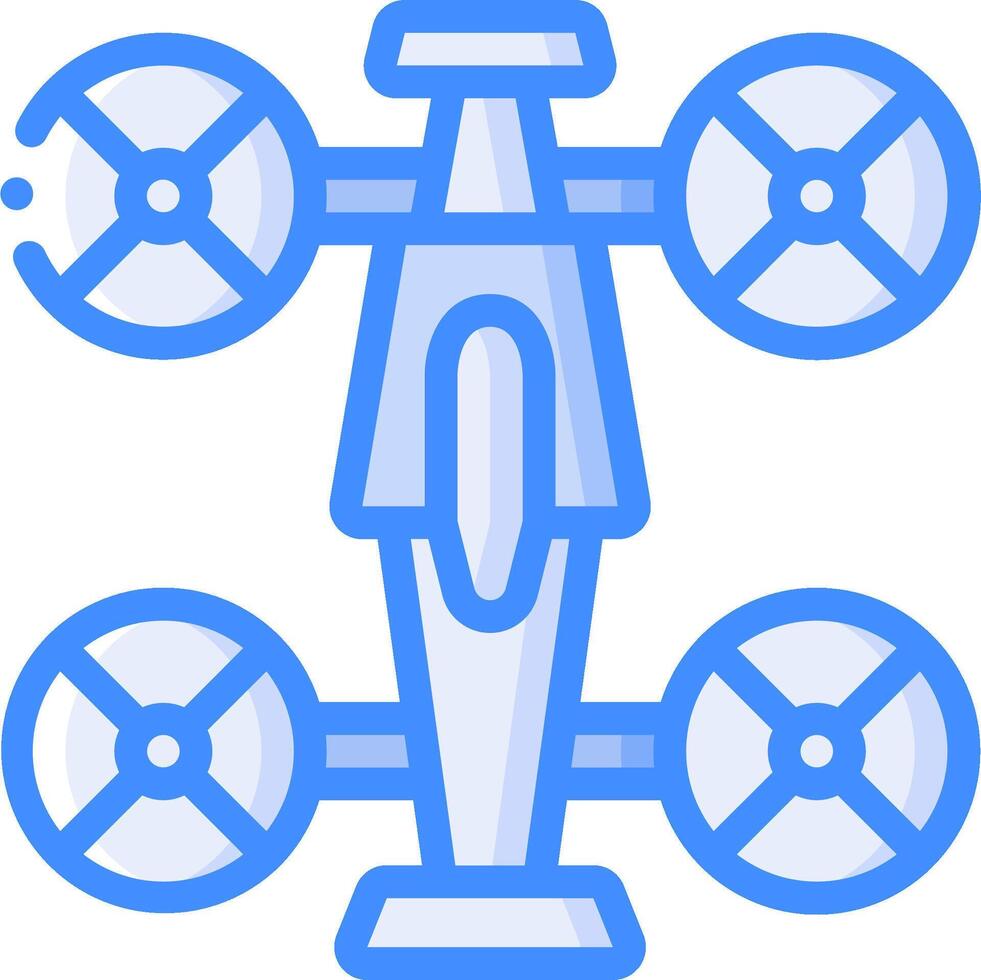 A blue and white airplane icon vector