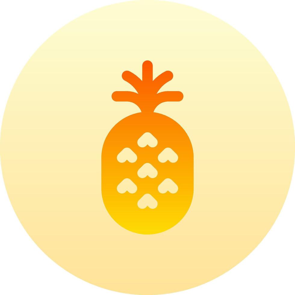 A pineapple icon in a yellow circle vector