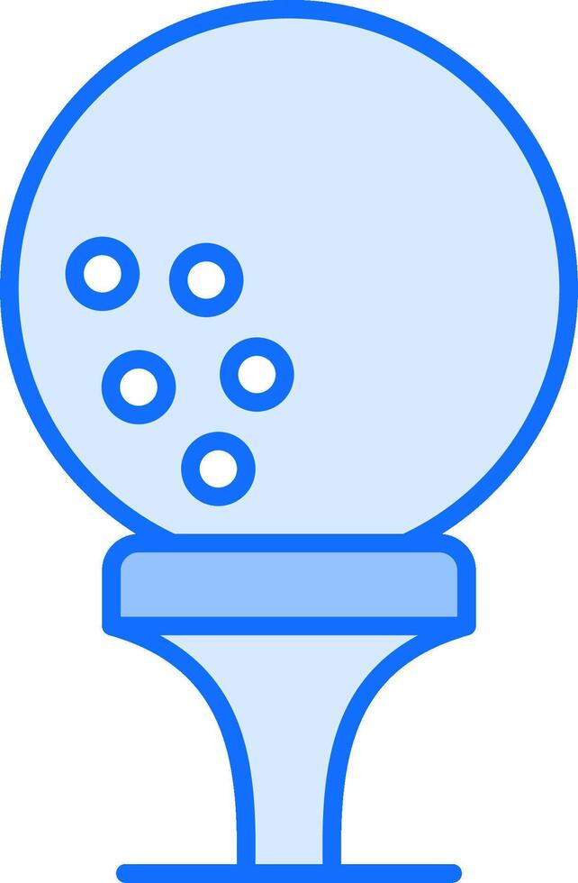 A blue and white icon of a toilet seat vector
