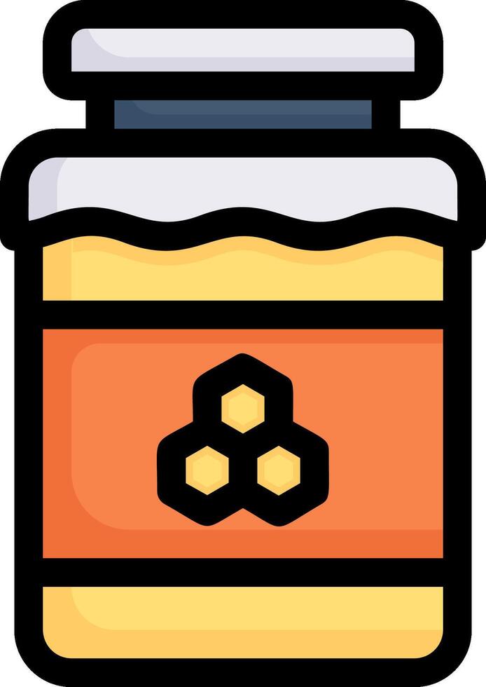 Honey jar icon vector