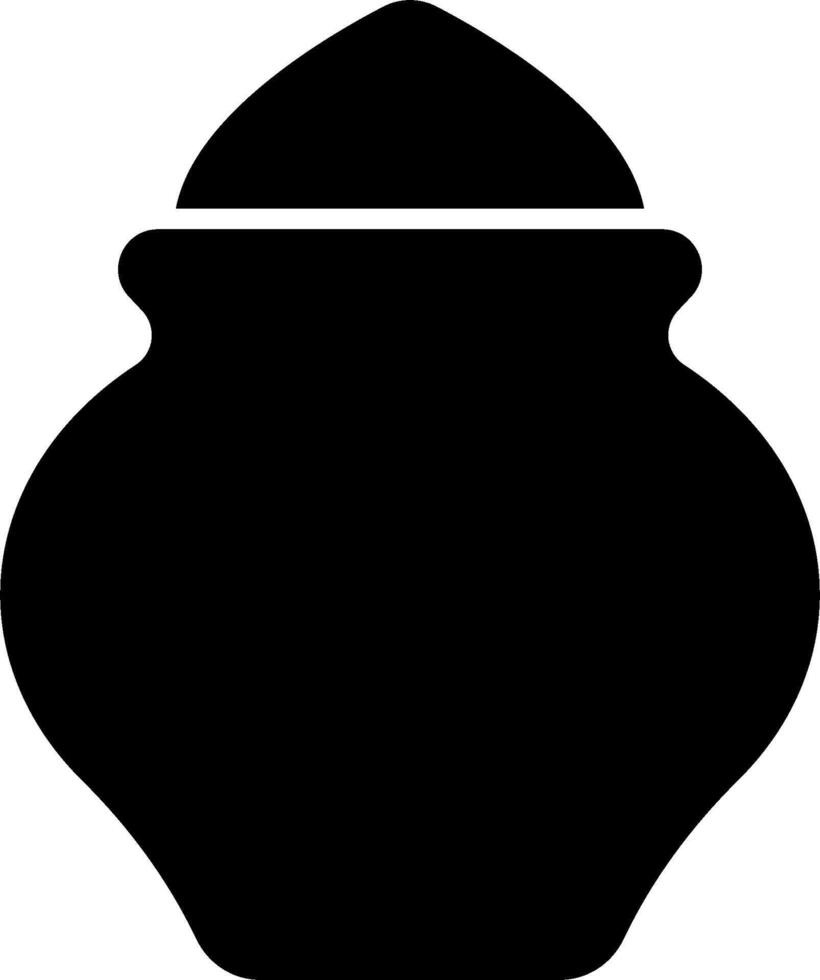 A black and white image of a vase vector