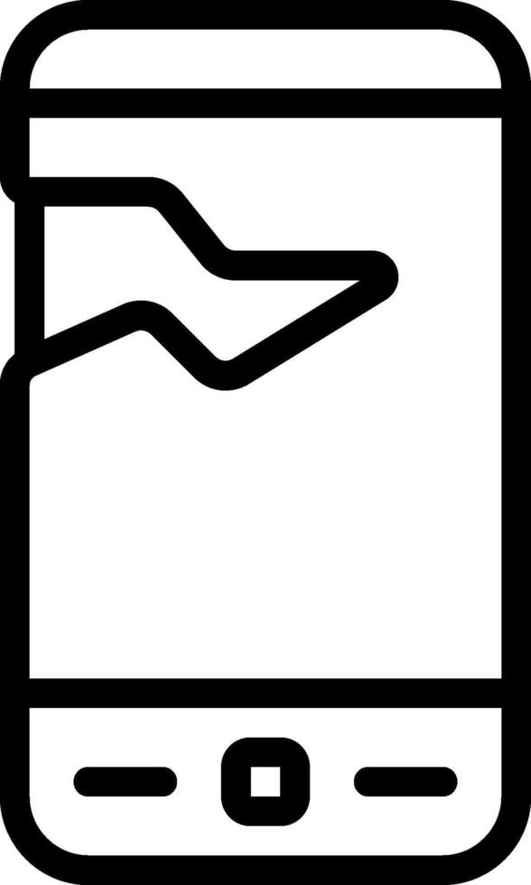 A black and white image of a phone vector