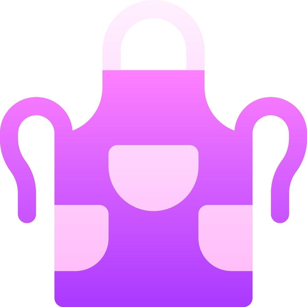 A purple apron with a pink heart on it vector