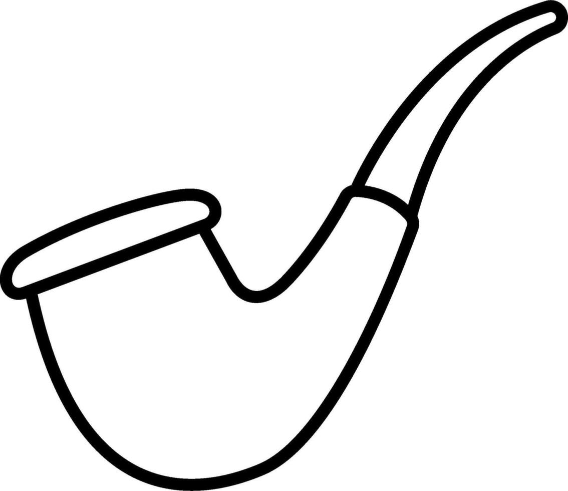 A pipe smoking on a white background vector