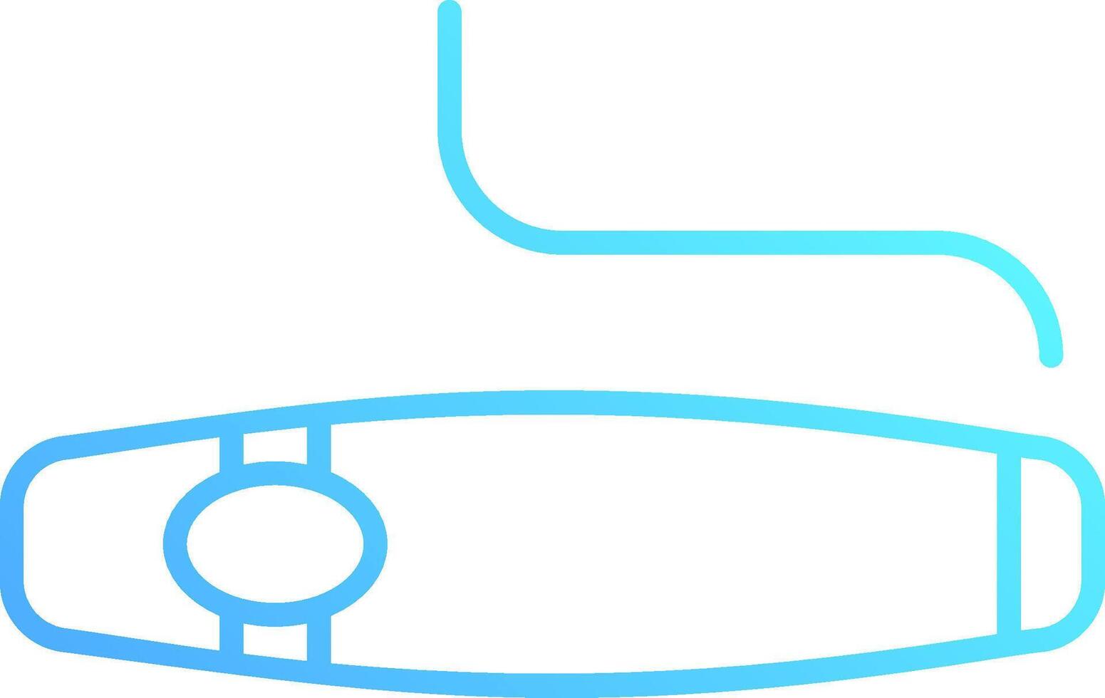 A blue and white icon of a device vector