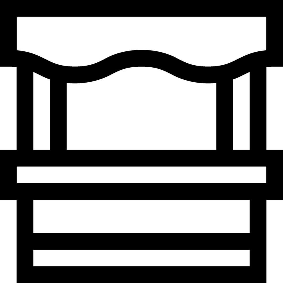 A black and white icon of a store vector