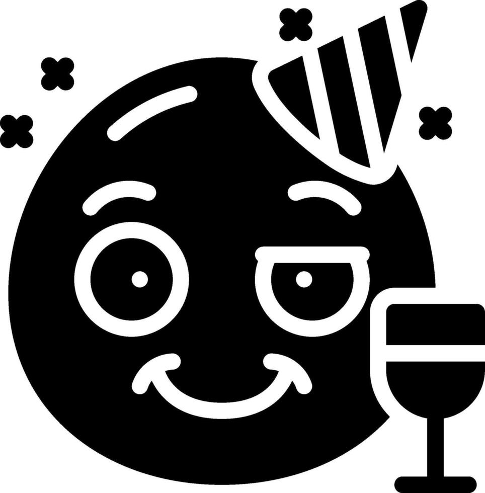 Happy birthday emoji icon vector