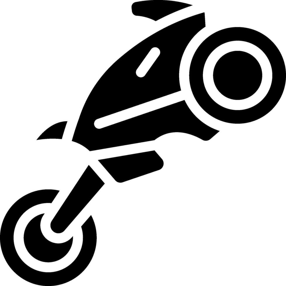 A black and white motorcycle icon on a white background vector