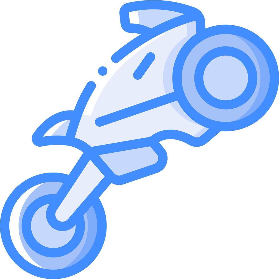 A blue motorcycle icon on a white background vector