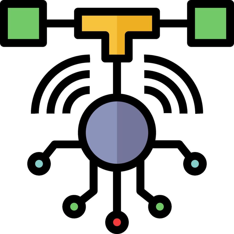 A wireless router with a computer and a computer vector