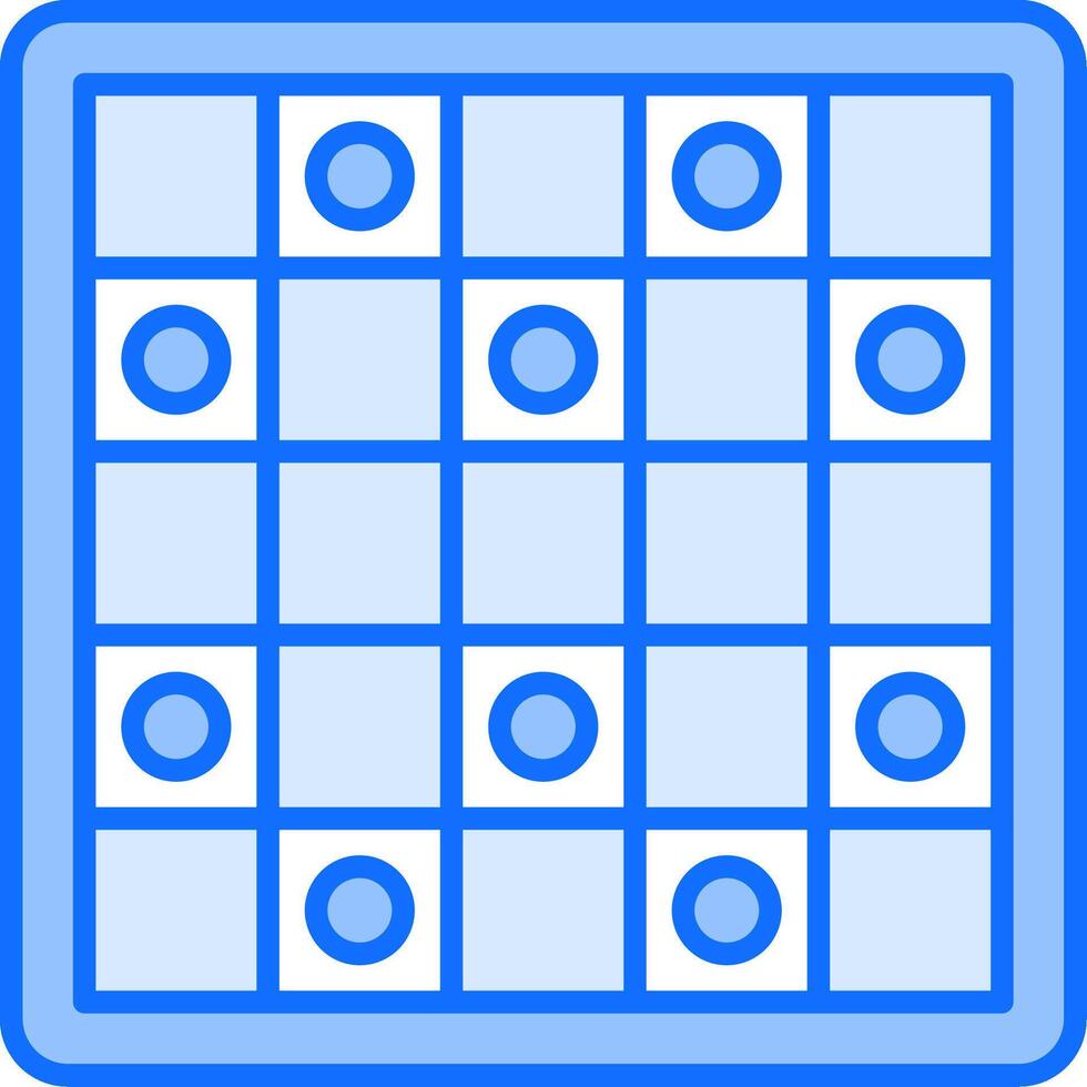 A blue square with circles on it vector