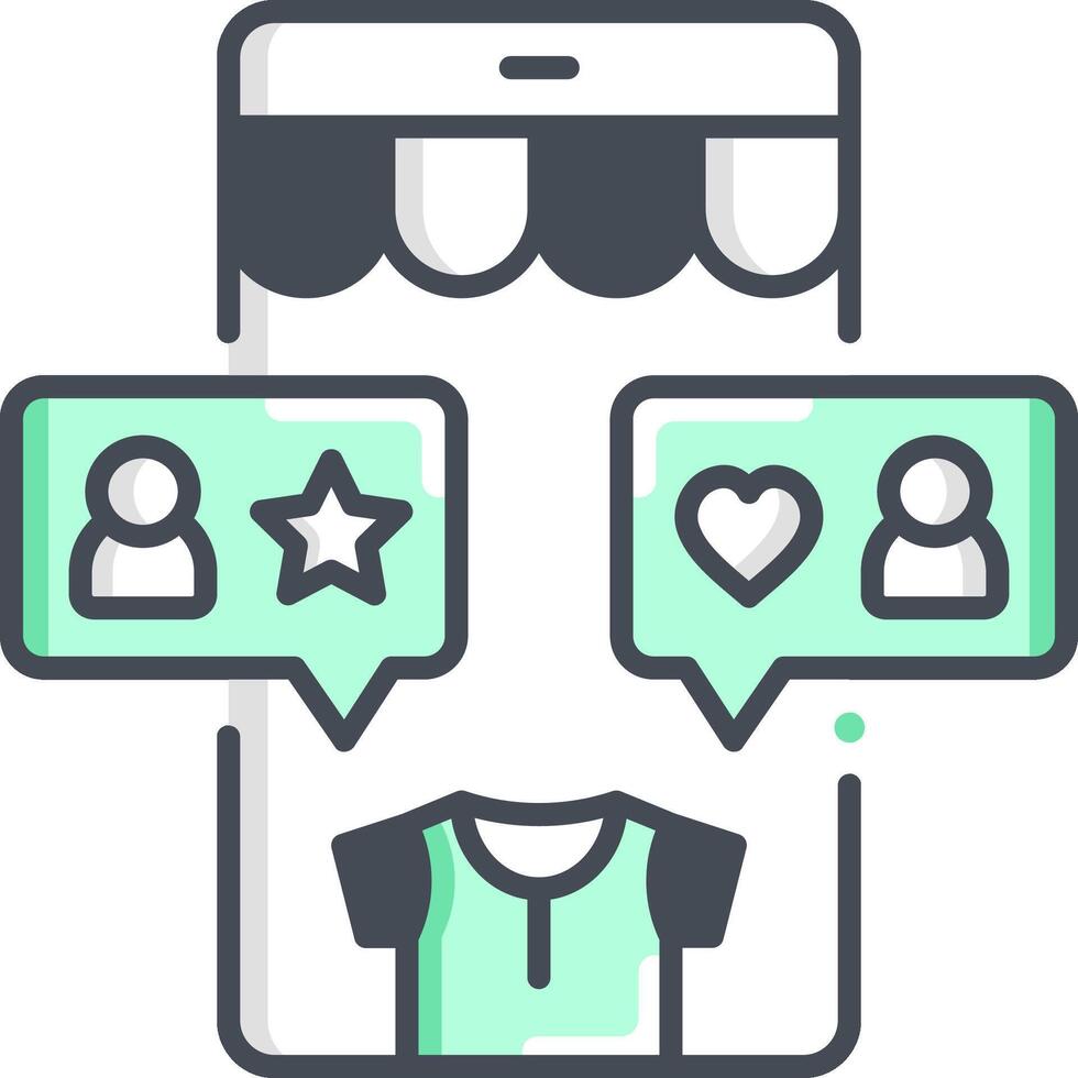 A smartphone with a shirt and a heart icon vector