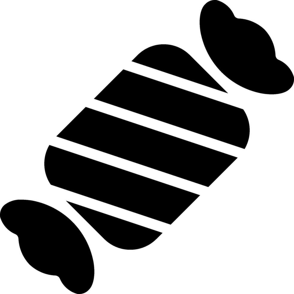 A black and white illustration of a candy vector
