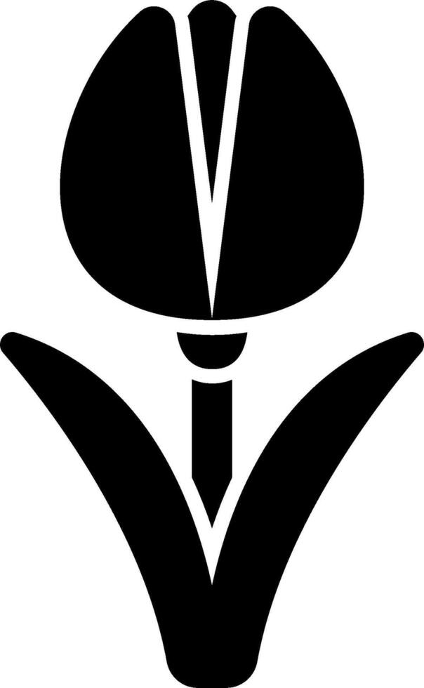 A black and white flower icon vector