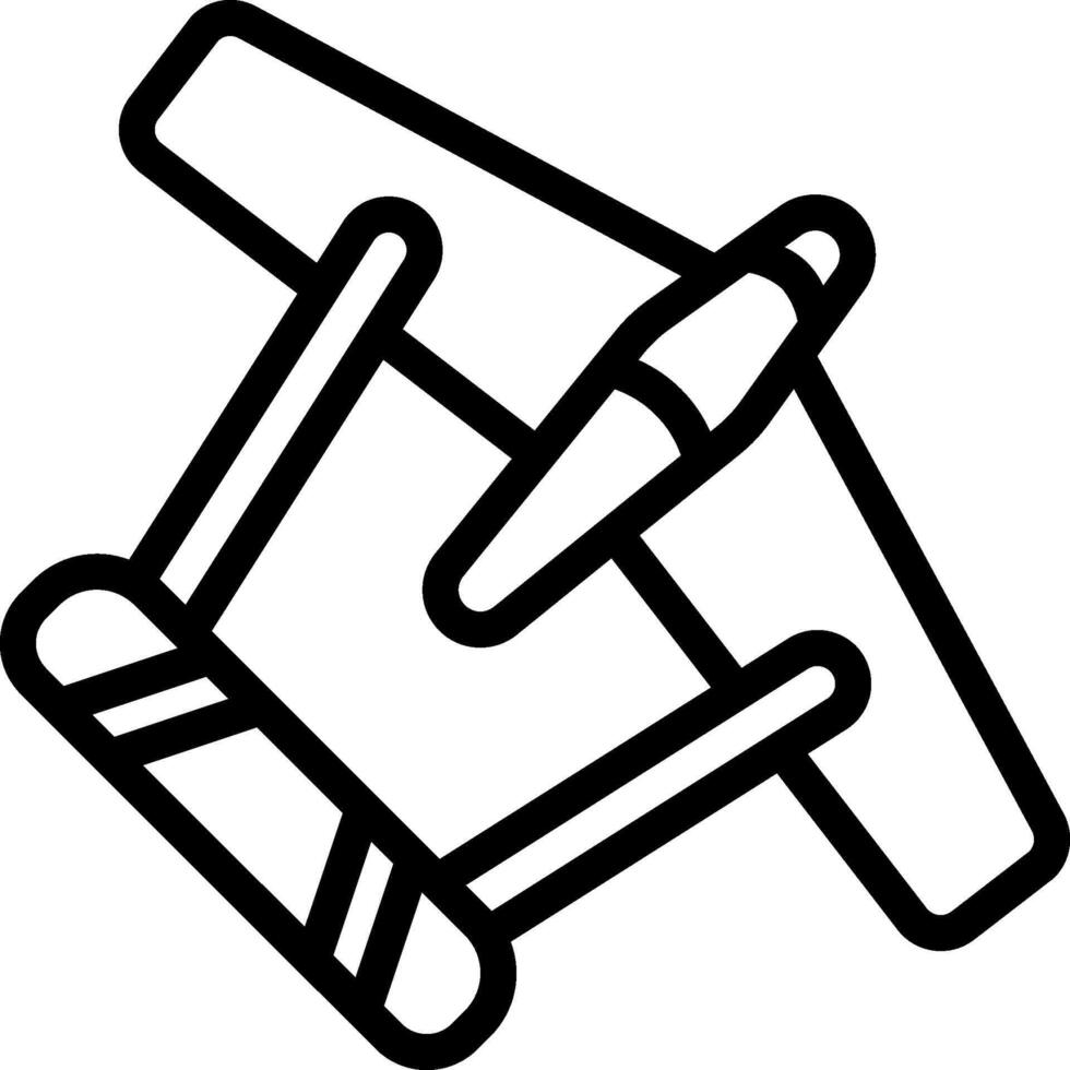 A plane icon with a propeller on top vector