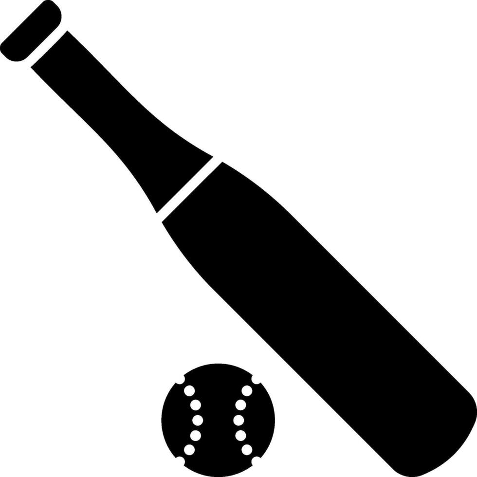 Baseball bat and ball icon vector