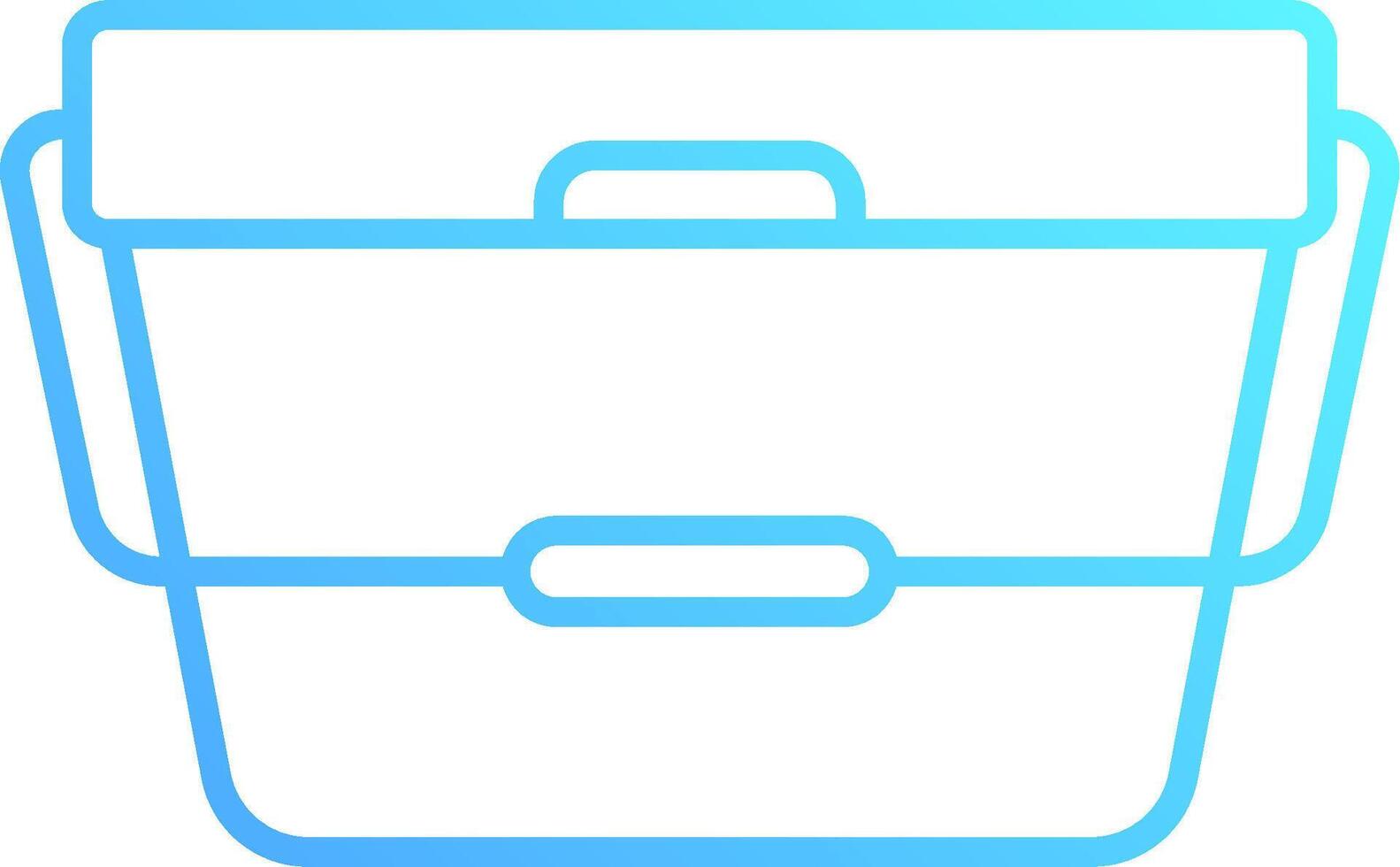 A bucket icon with a blue background vector