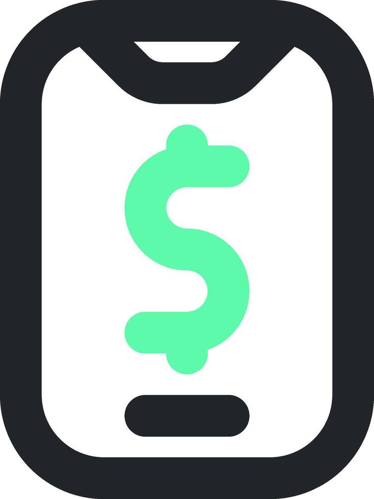A green dollar sign on a white background vector