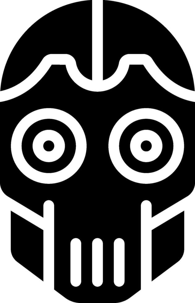 A black and white skull with eyes vector