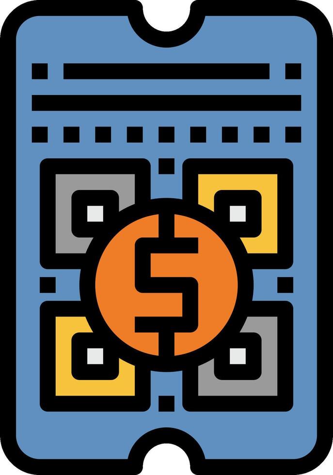 A ticket with a dollar sign on it vector