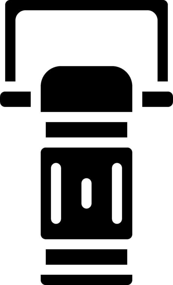 A black and white icon of a water pump vector