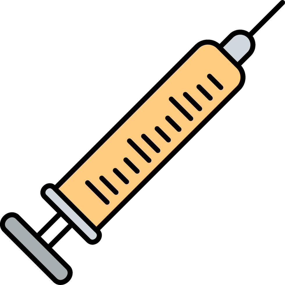 A syringe with a needle on it vector