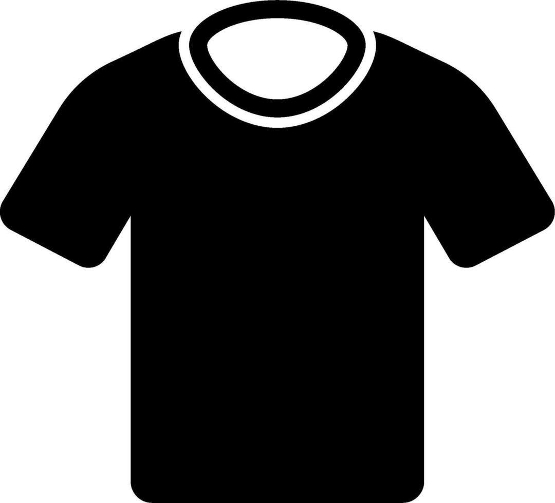 A black t - shirt on a white background vector