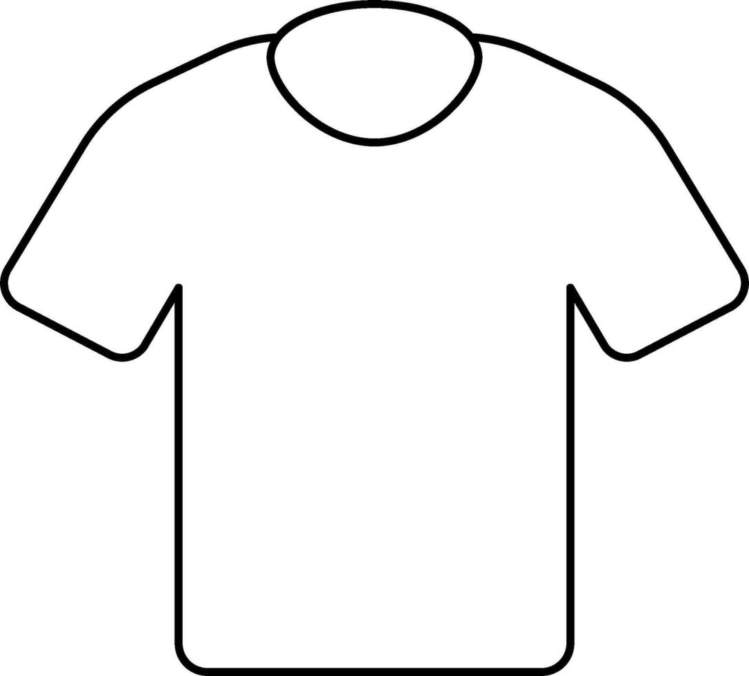 A t - shirt outline on a white background vector