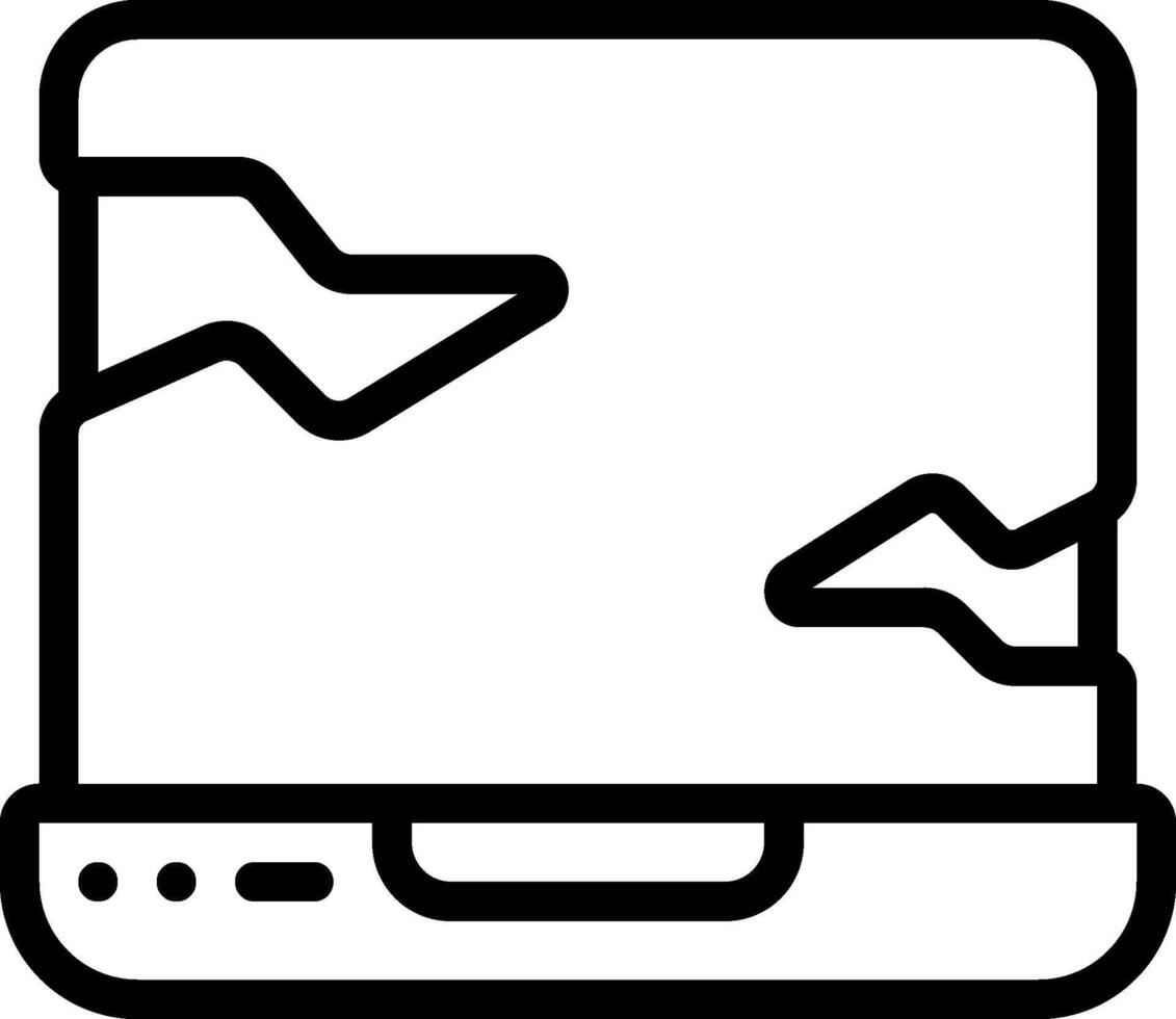 A black and white icon of a laptop vector