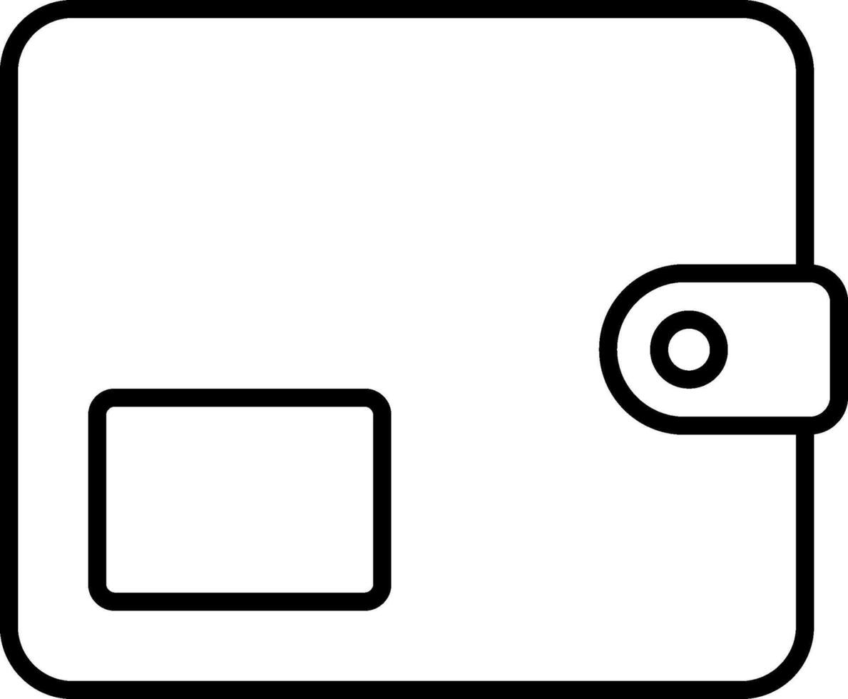 A black and white image of a wallet vector