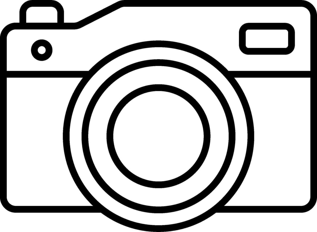 A camera icon on a white background vector