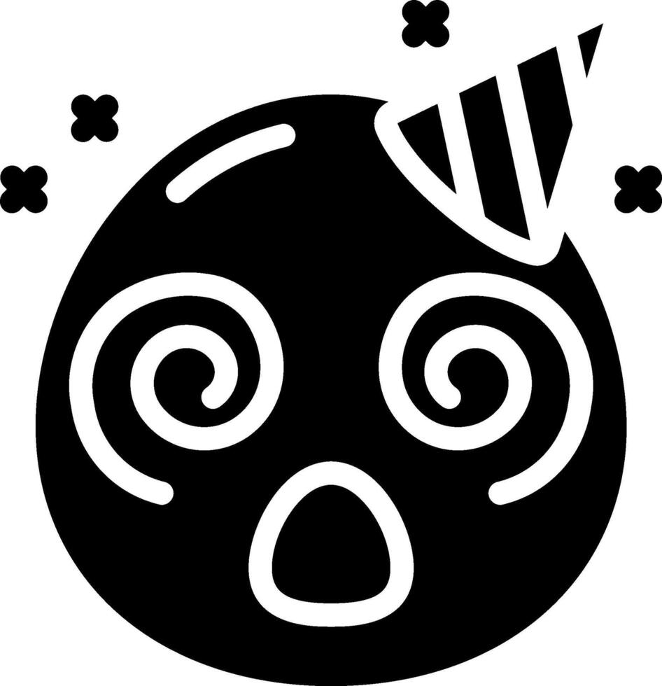 A black and white image of a party hat vector
