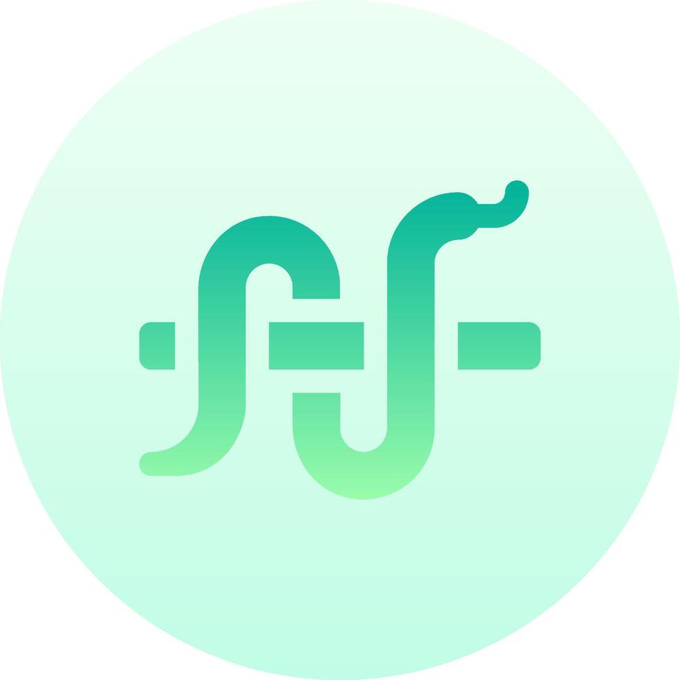 A green snake with the letter f in it vector