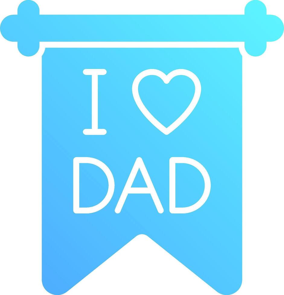I love dad icon vector