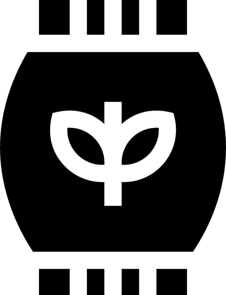 A black and white logo with a leaf on it vector