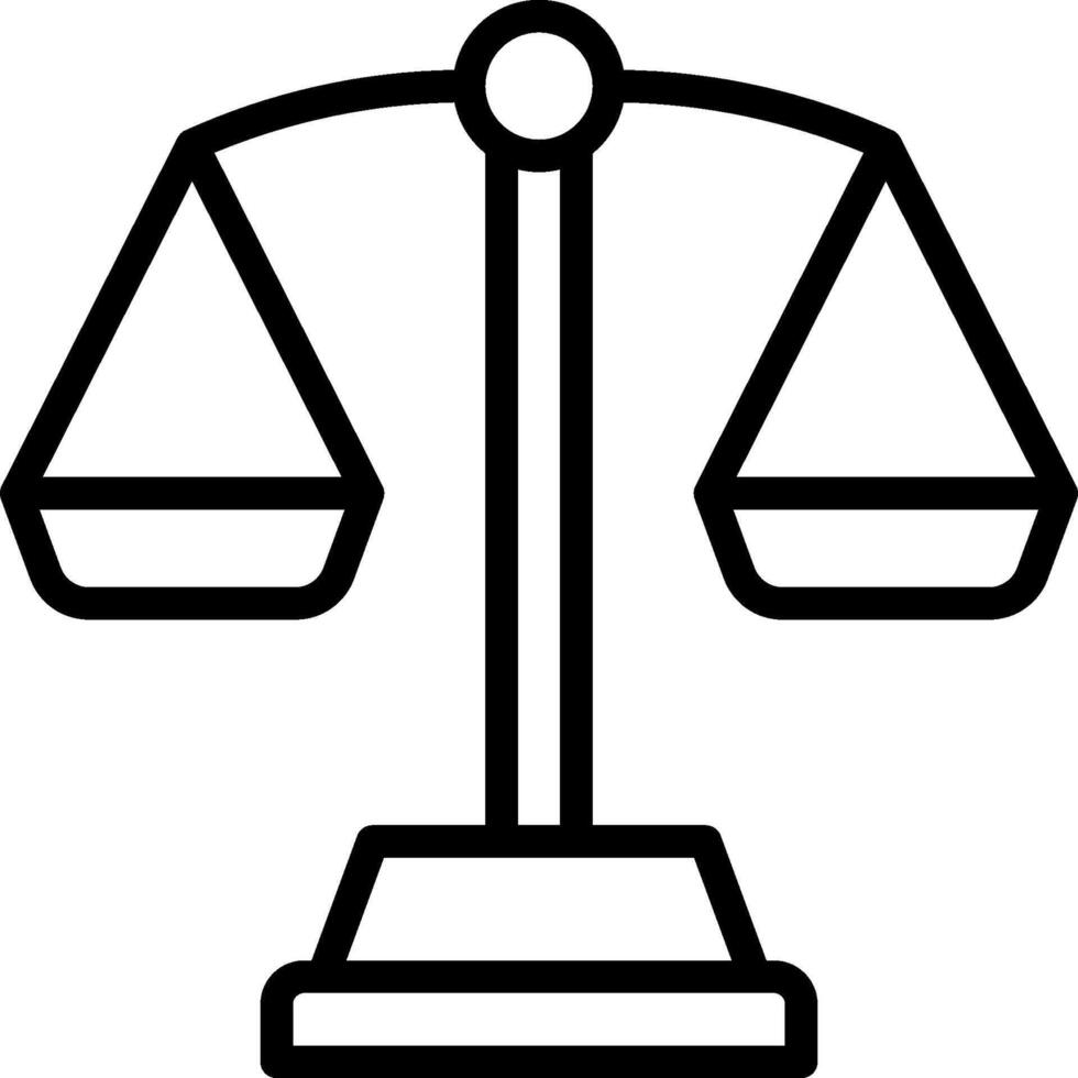 A scale of justice icon on a white background vector