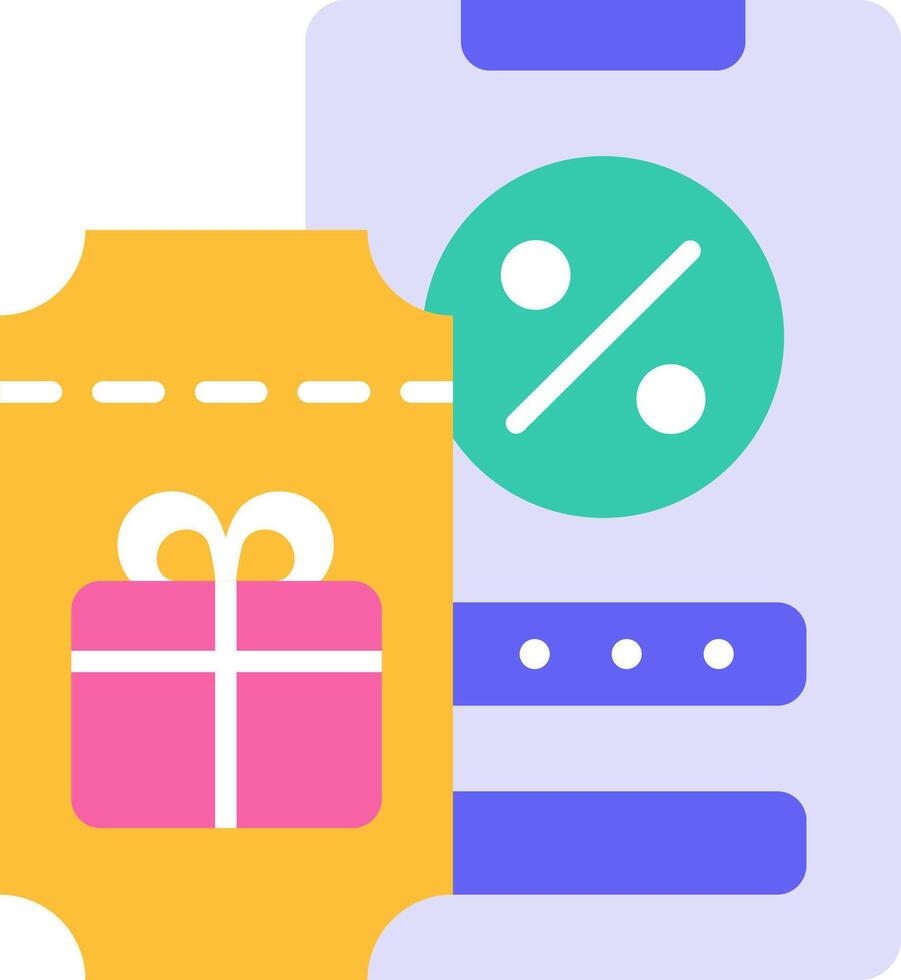 Mobile app coupon code vector