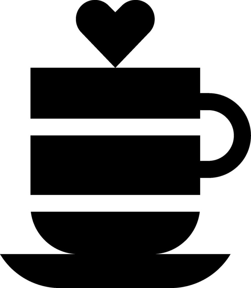 Coffee cup icon with heart vector