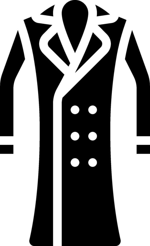 A black and white coat icon vector