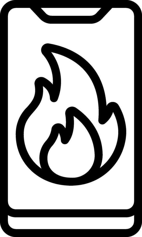 A black and white image of a fire in a box vector