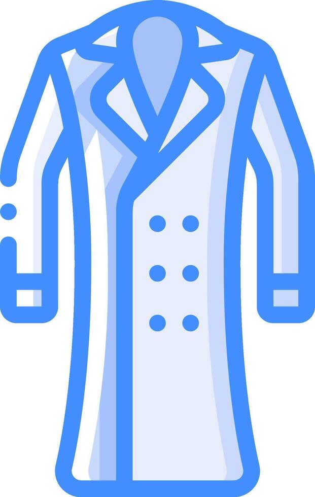 A blue coat with a white collar vector