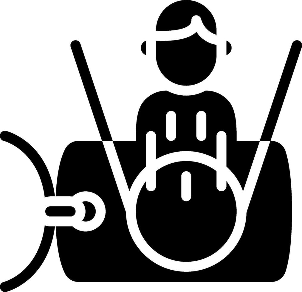 A black and white illustration of a person sitting in a chair vector