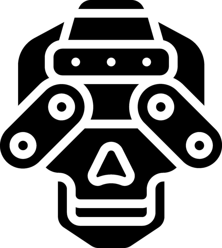 A skull with a pair of goggles on it vector